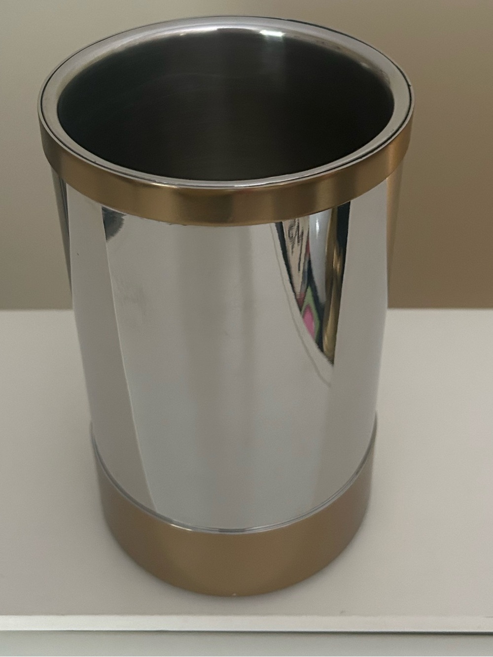 Williams-Sonoma, silver brass wine cooler